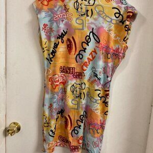 NY invasion colorful dress sZ L